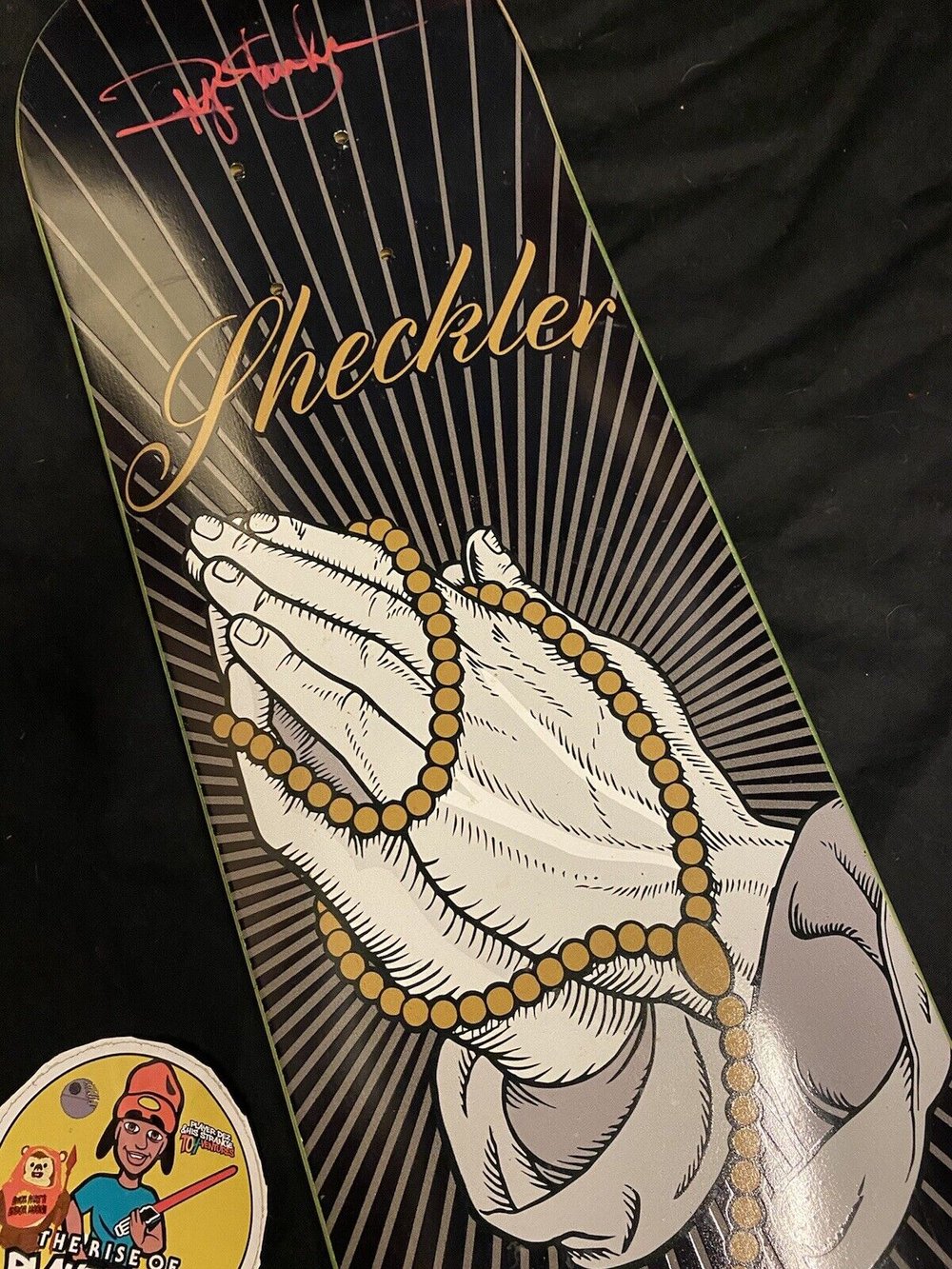 Signed Ryan Sheckler Prayer Hands Plan B Autographed Skateboard Deck COA PSA