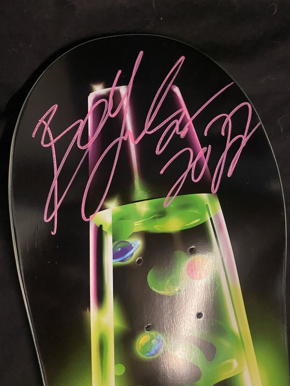 Signed Boo Johnson DGK Autographed Skateboard Deck Trippy Lava Lamp Dirty Ghetto Kids