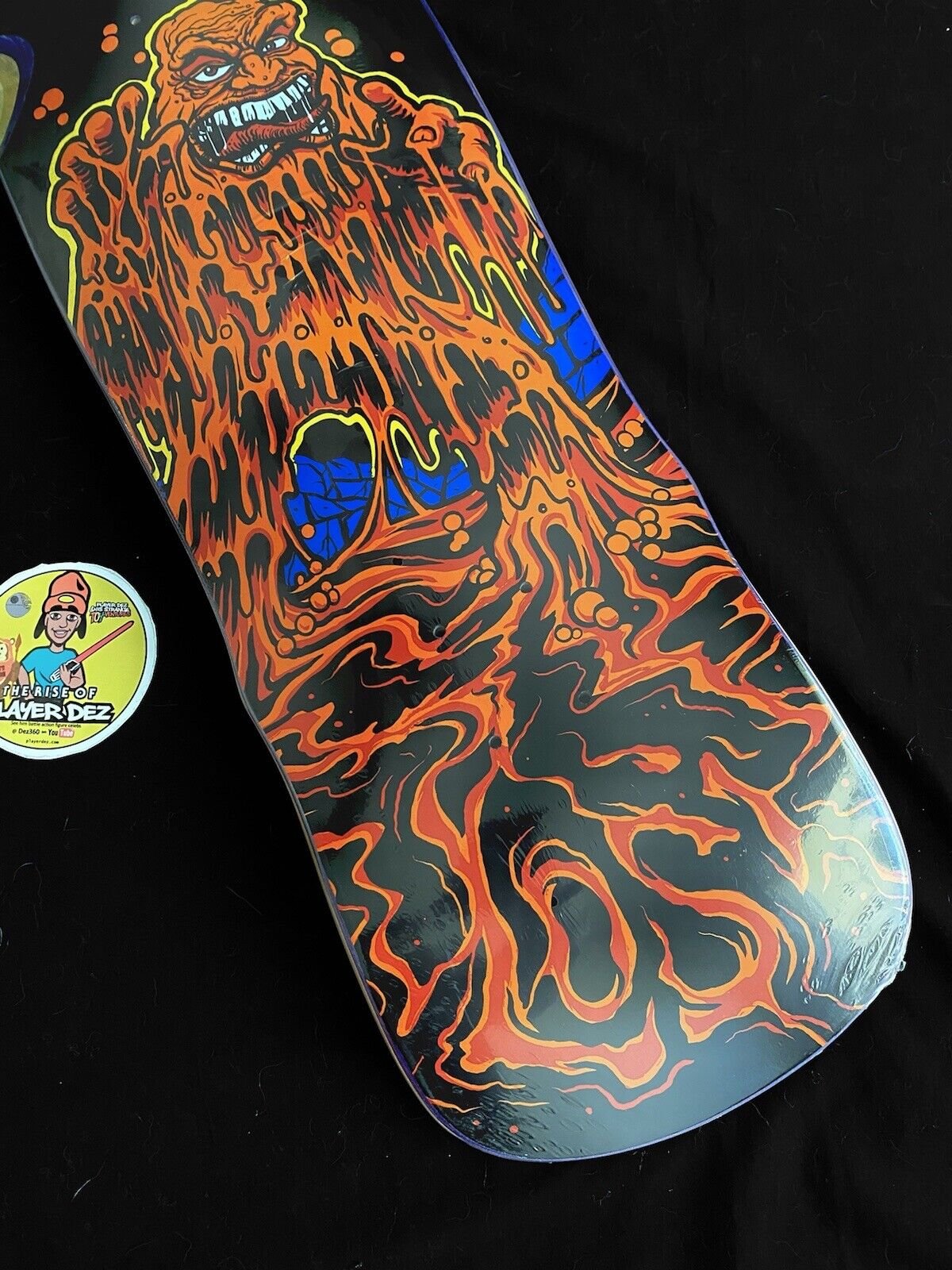 Signed Allen Losi Schmitt Stix Autographed Skateboard Deck Ooze Muck Monster Shaped