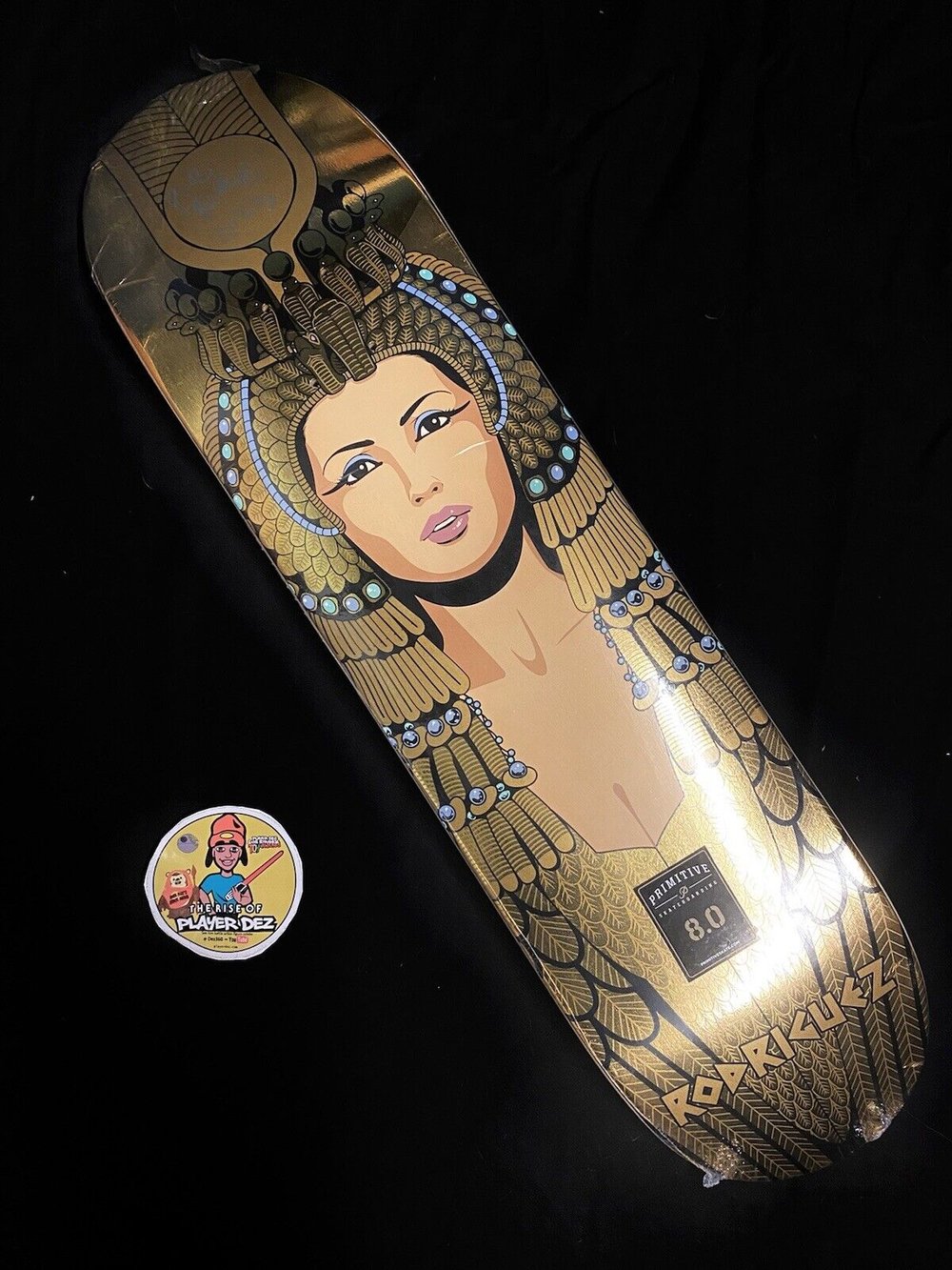 Signed Paul Rodriguez Primitive Cleopatra Autographed Skateboard Deck Egyptian Pharoah Prod