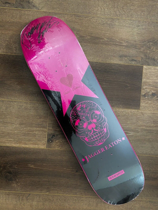 Signed Jagger Eaton Heart Supply Autographed Skateboard Deck Black Pink