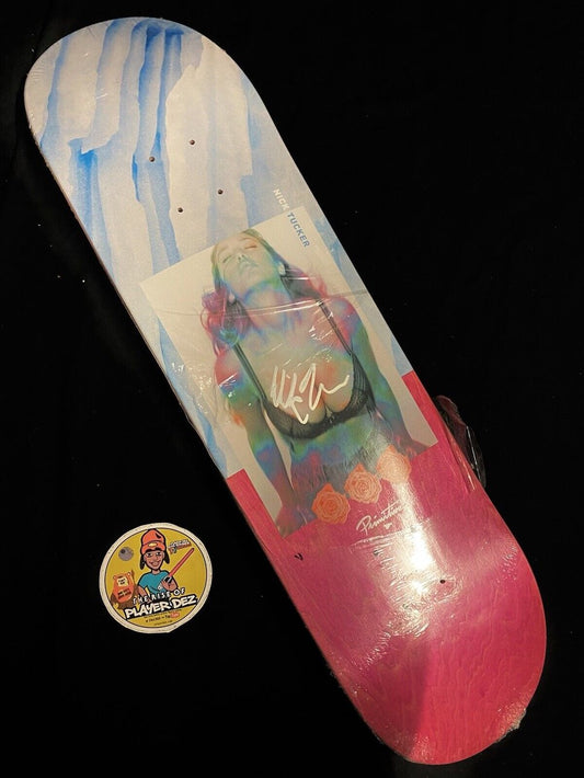 Signed Nick Tucker Primitive Autographed Skateboard Deck Model Girl Tie Dye