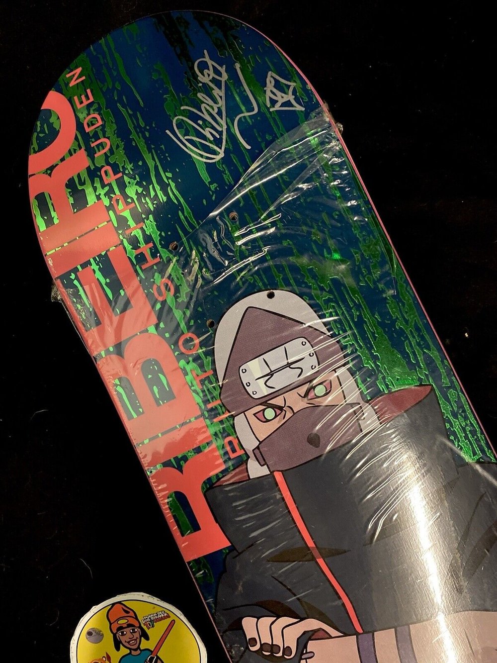 Signed Carlos Ribeiro Primitive Autographed Skateboard Deck Unreleased Sample Naruto Shippuden