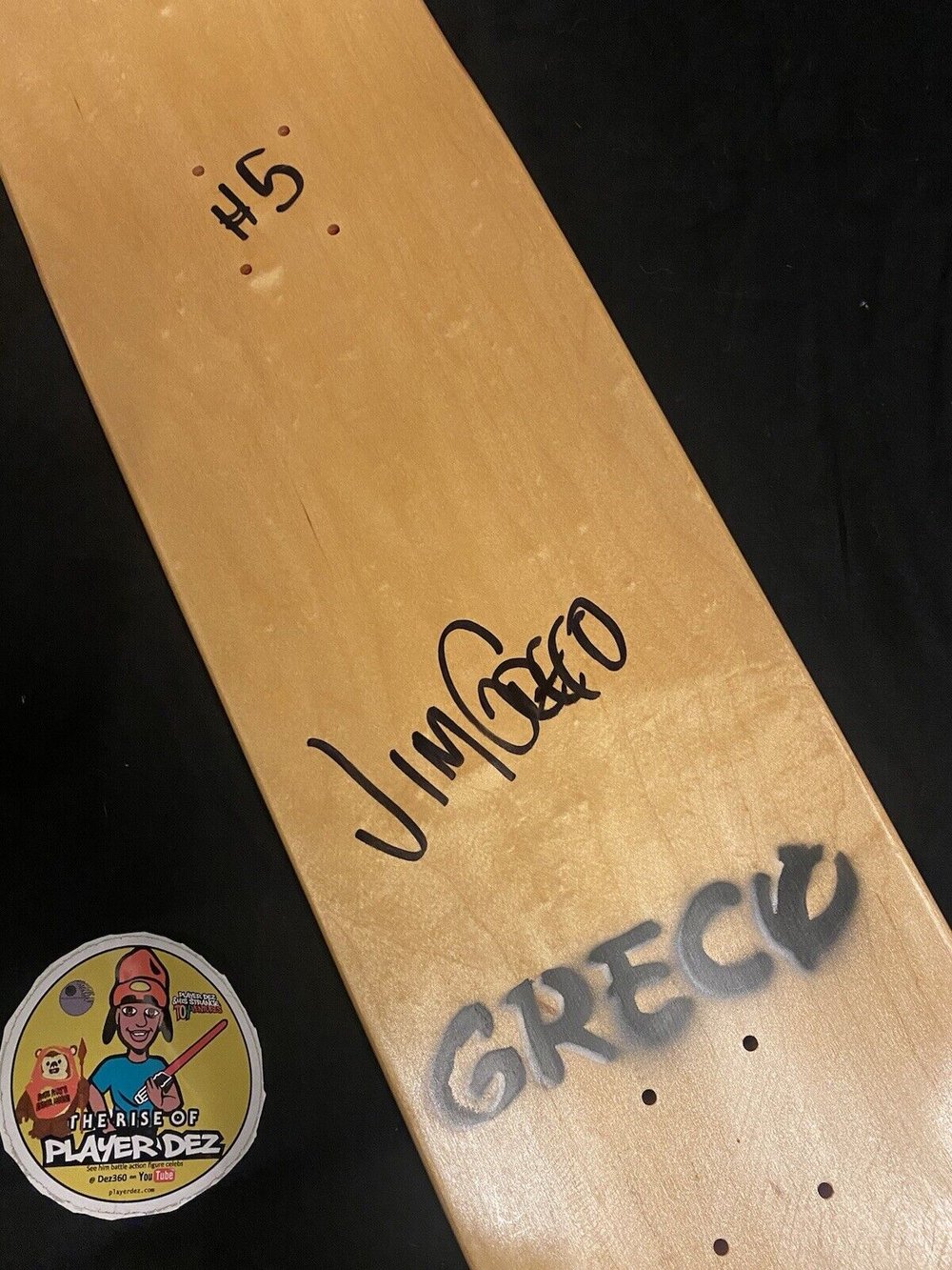 Signed Jim Greco Hammers Mickey Mouse Red Sprayed Skateboard Deck Autographed