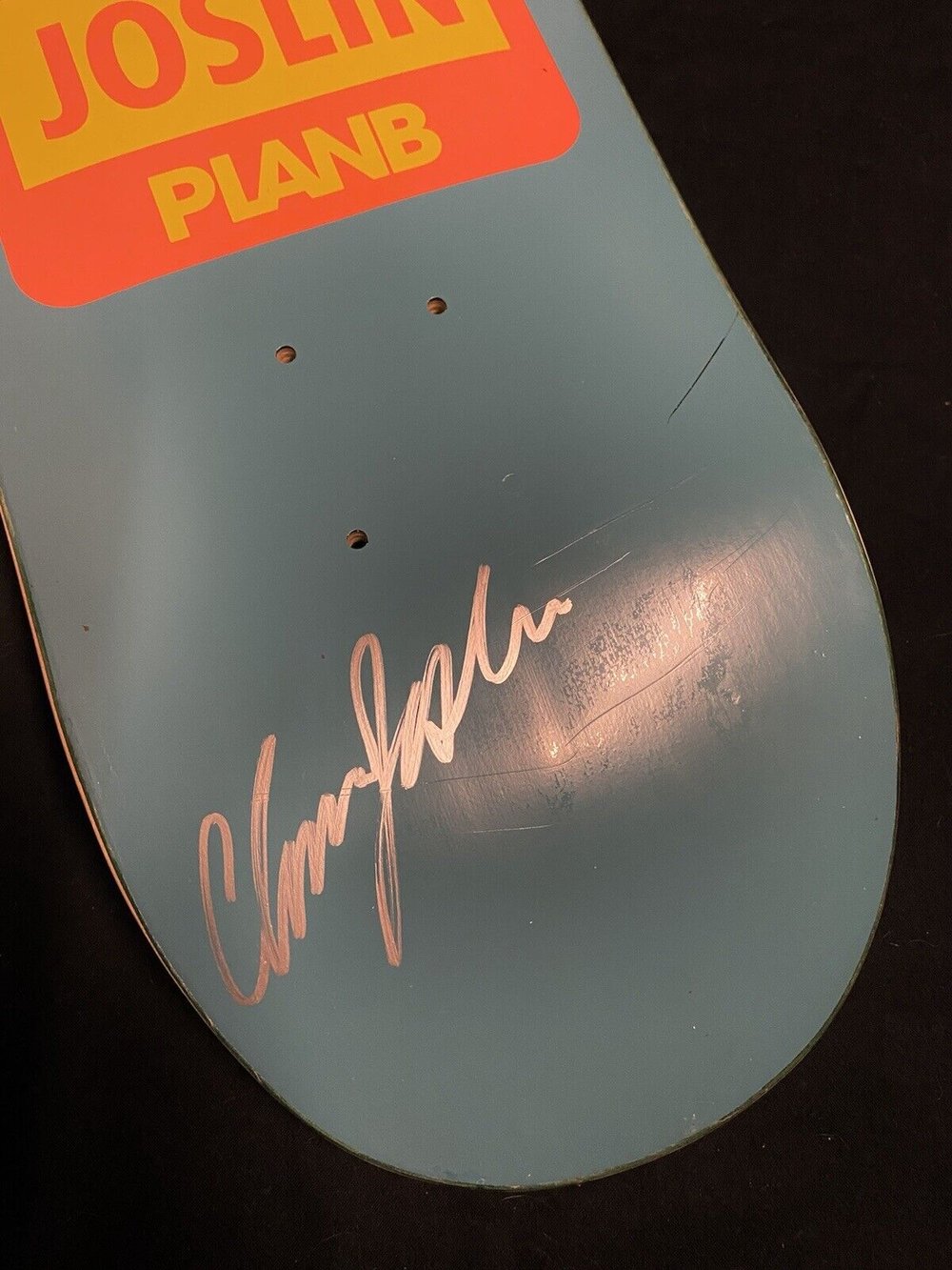 Signed Chris Joslin Plan B Autographed Skateboard Deck Pro Model