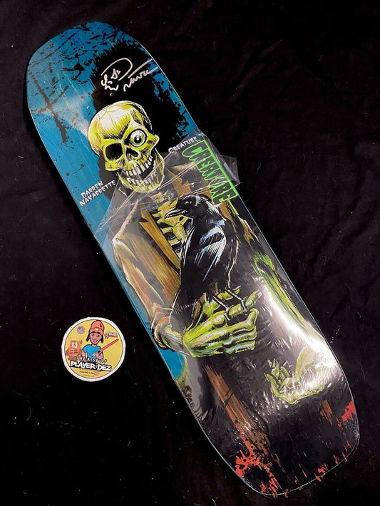 Signed Darren Navarrette Autographed Skateboard Deck Pro Model Skull Creature