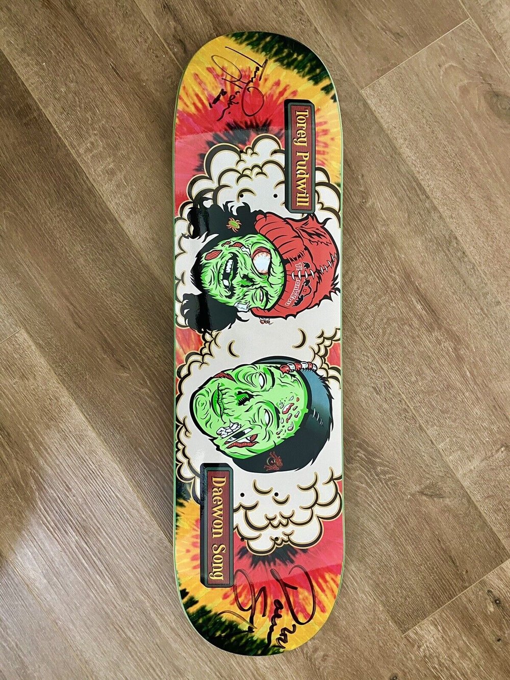 Signed Daewon Song Torey Pudwill Thank You Autographed Skateboard Deck ZomBuddies