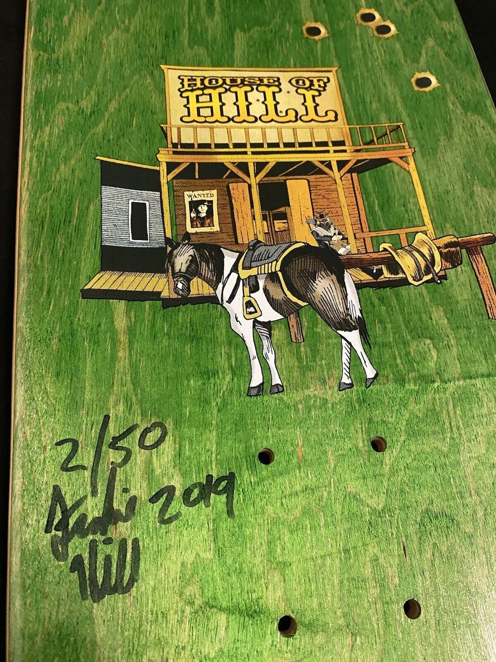 Signed Frankie Hill Cowboy Slick Autographed Skateboard Deck