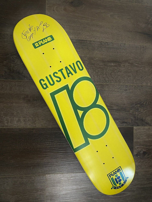 Signed Felipe Gustavo Plan B College Skateboard Deck Autographed Pro Model