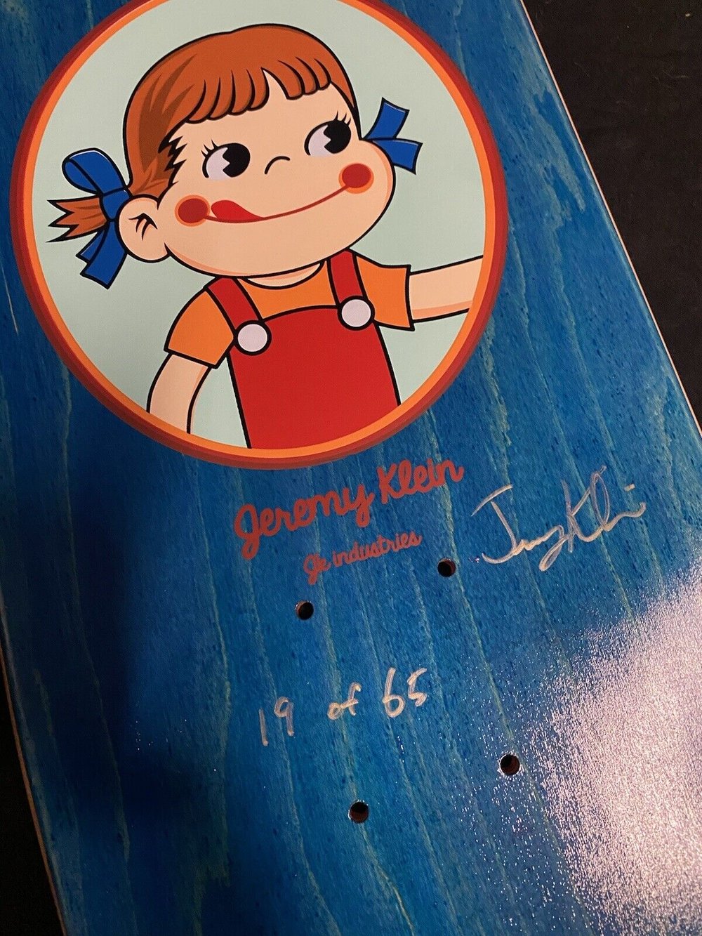 Signed Jeremy Klein Hookups Skateboard Deck Milk Child Pops Autographed