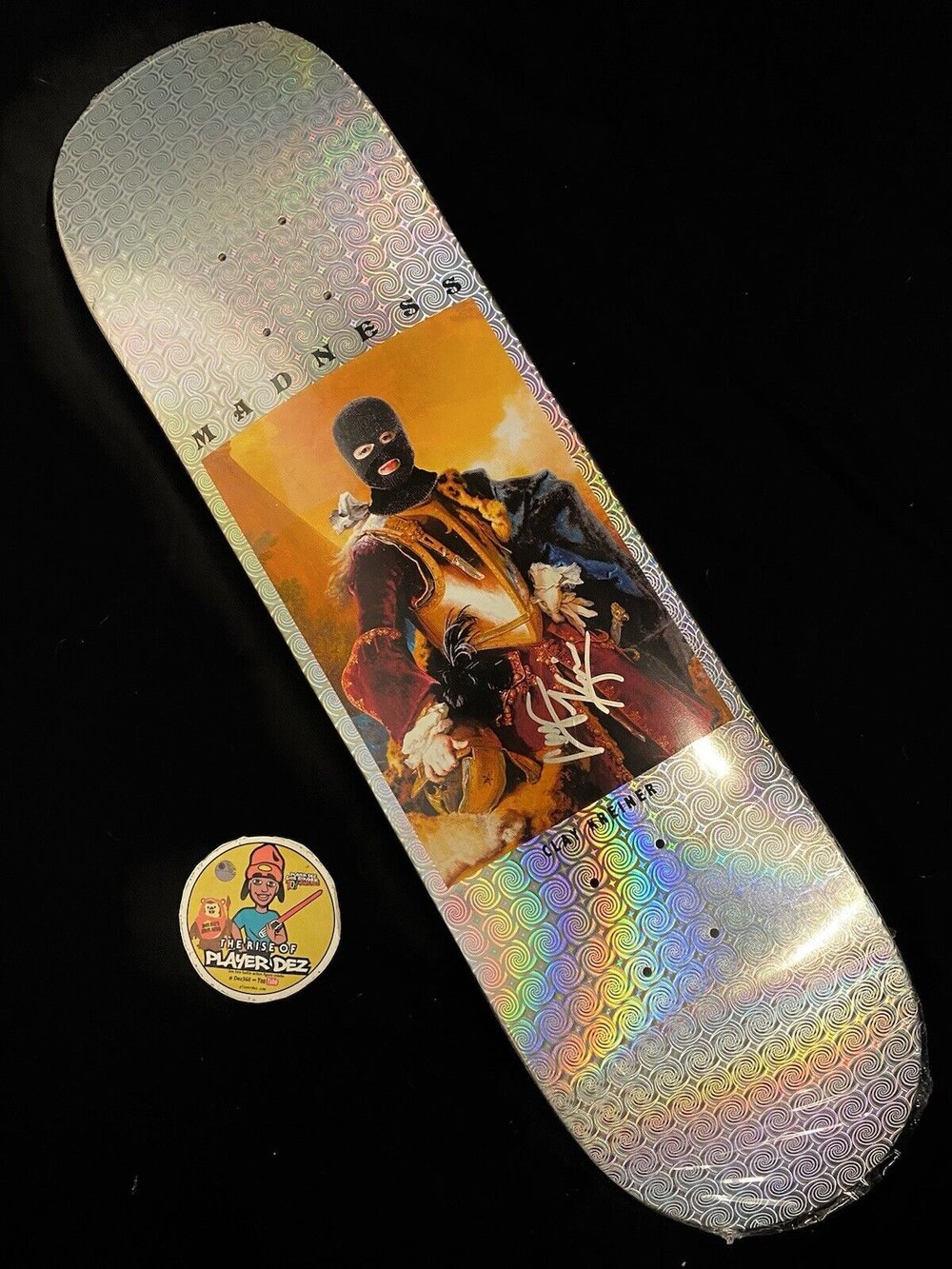 Signed Clay Kreiner Madness Autographed Skateboard Deck Impact Mask Holographic