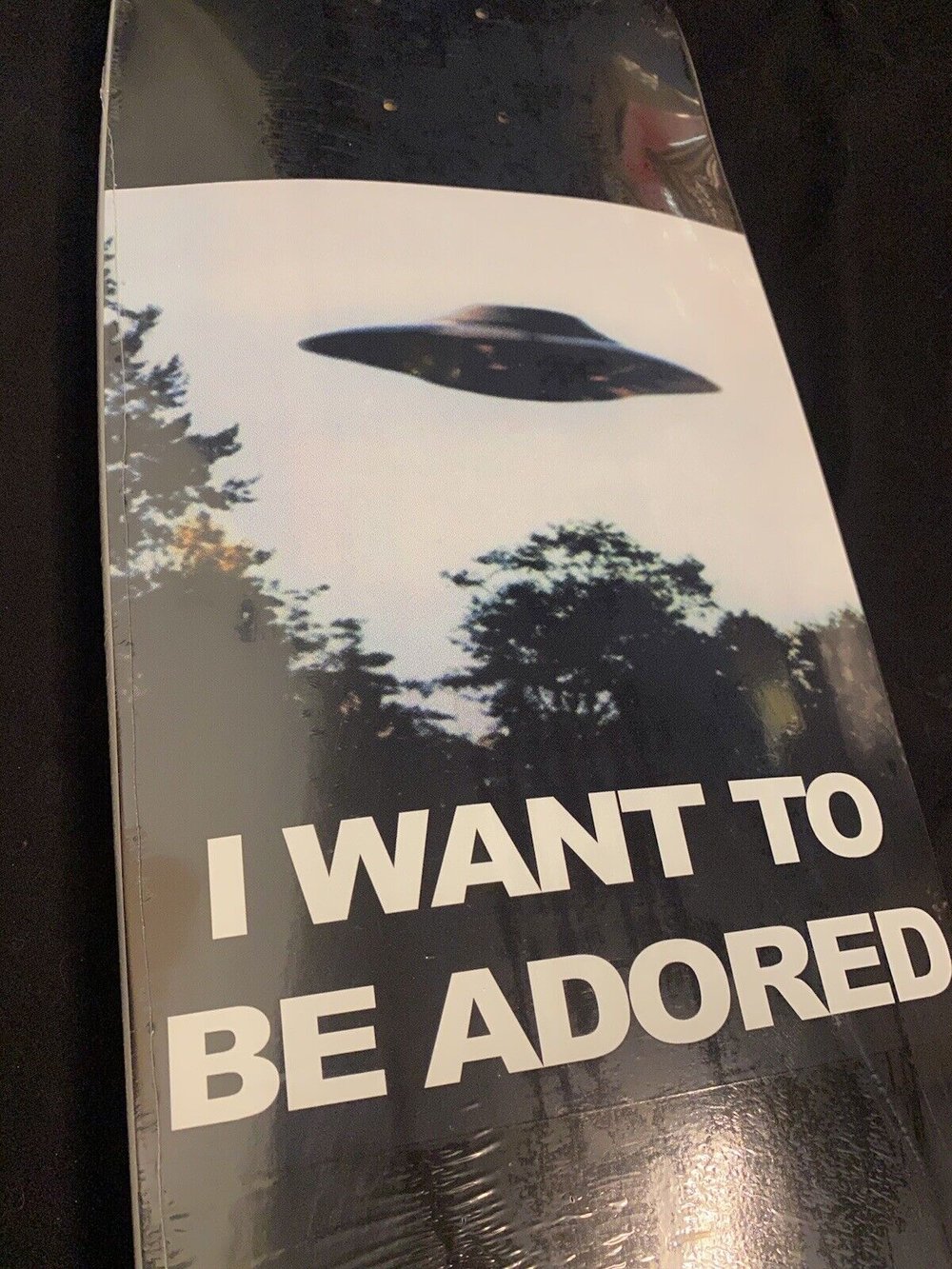 Signed Corey Duffel Adored UFO X Files Autographed Skateboard Deck I Want To Believe