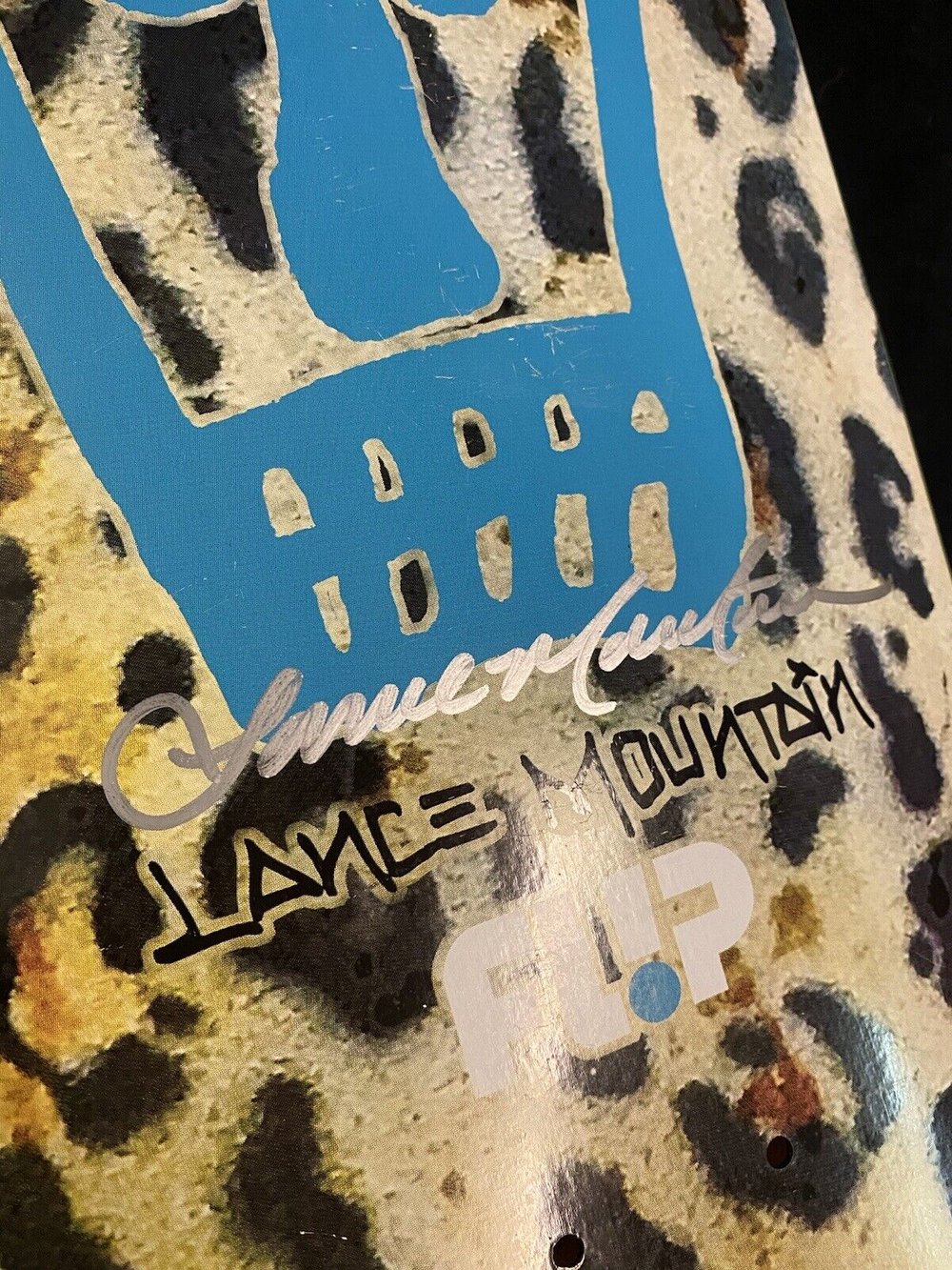 Signed Lance Mountain Flip Autographed Skateboard Deck Leopard 2018