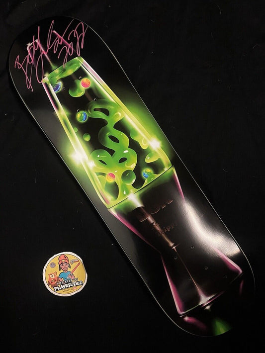 Signed Boo Johnson DGK Autographed Skateboard Deck Trippy Lava Lamp Dirty Ghetto Kids