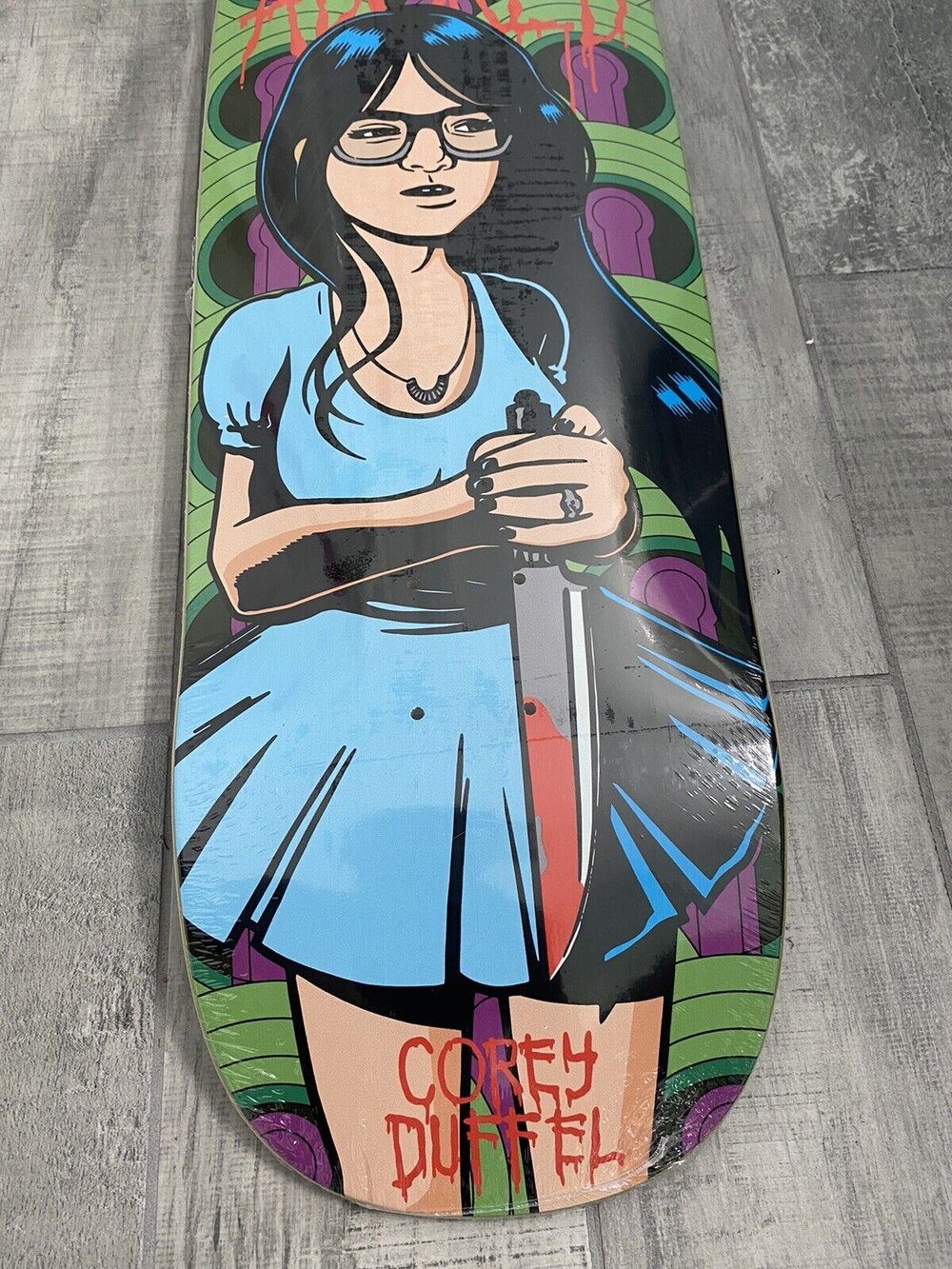 Signed Corey Duffel She Stabber Adored Autographed Skateboard Deck