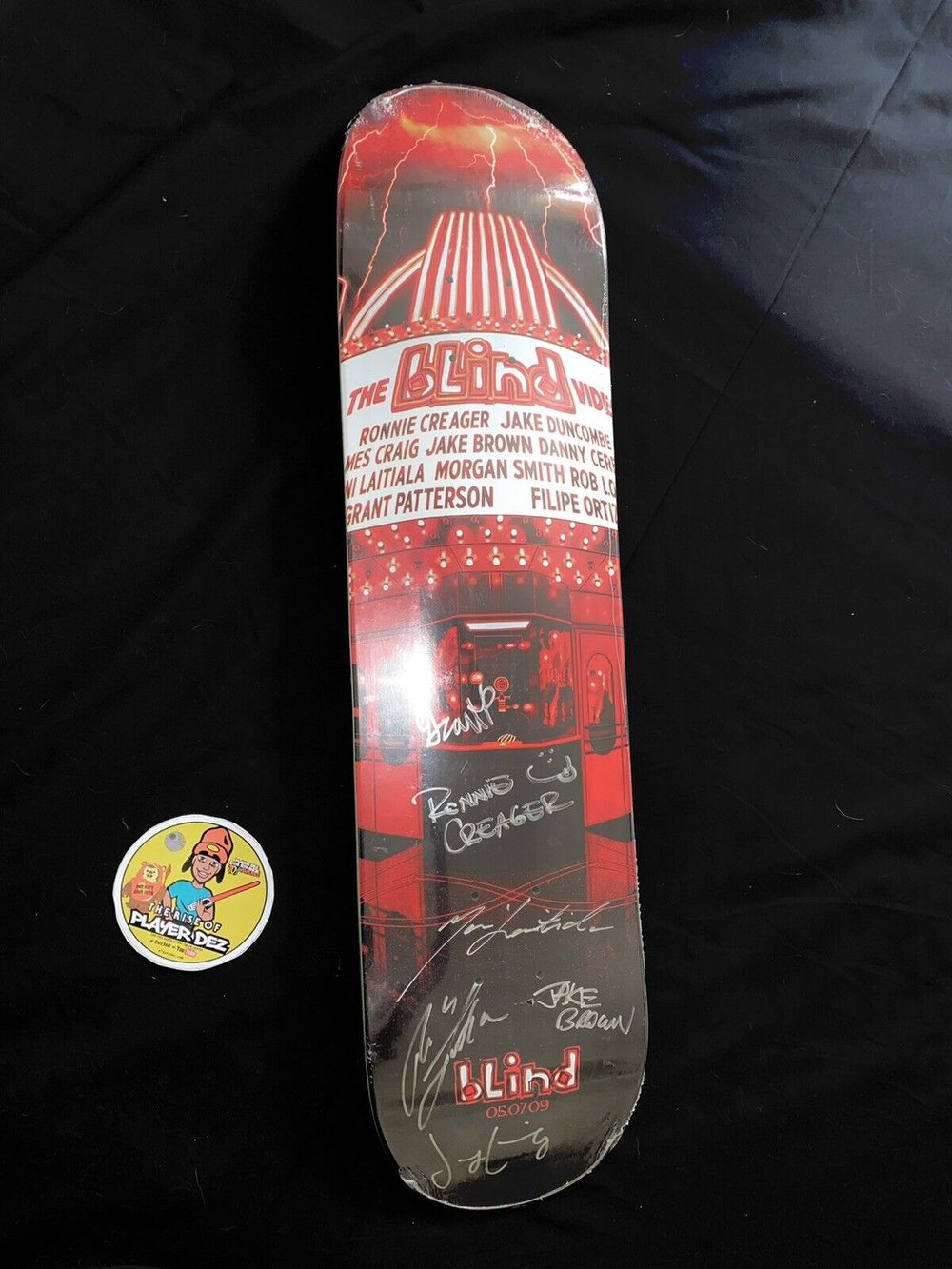 Signed Ronnie Creager Jake Brown Jani Laitala James Craig Grant Patterson Blind Skateboard Deck Autographed