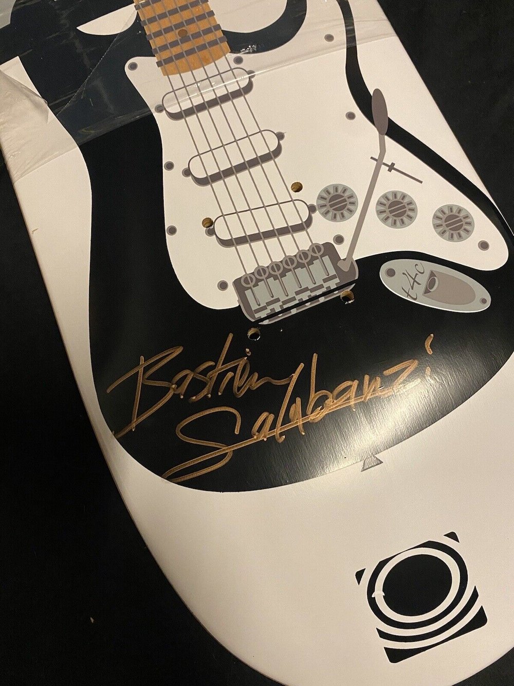 Signed Bastien Salabanzi Fender Guitar Jart Autographed Skateboard Deck