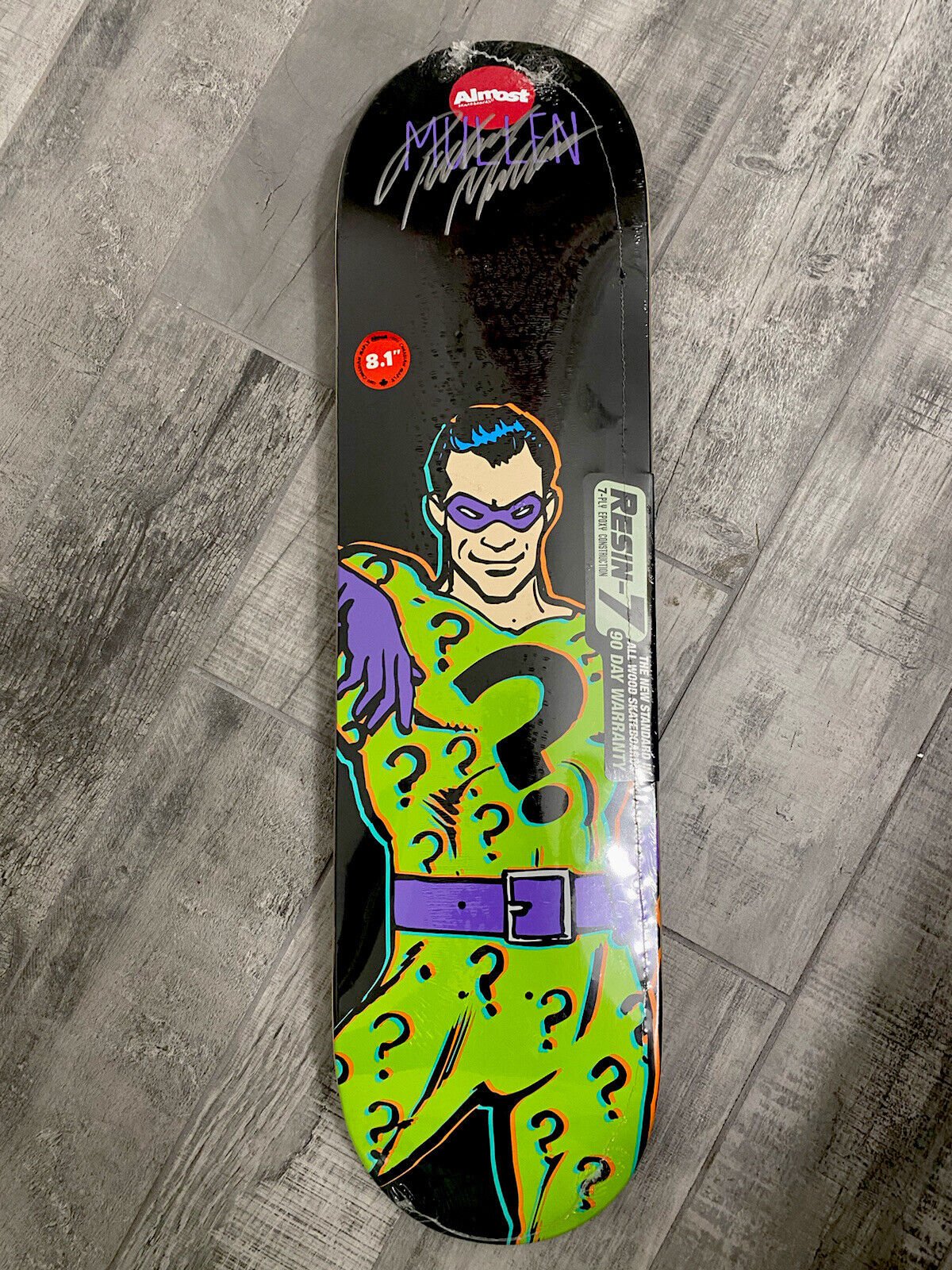 Signed Rodney Mullen Almost Riddler Autographed Skateboard Deck