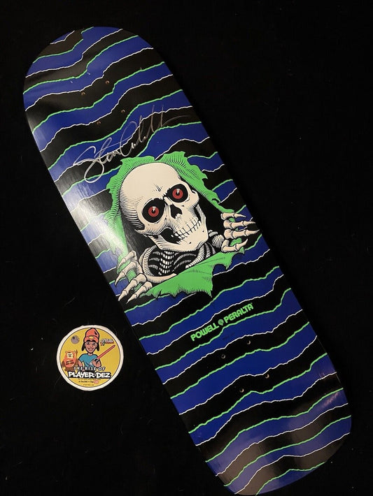 Signed Steve Caballero Powell Peralta Autographed Skateboard Deck 2011 OG Ripper Skull