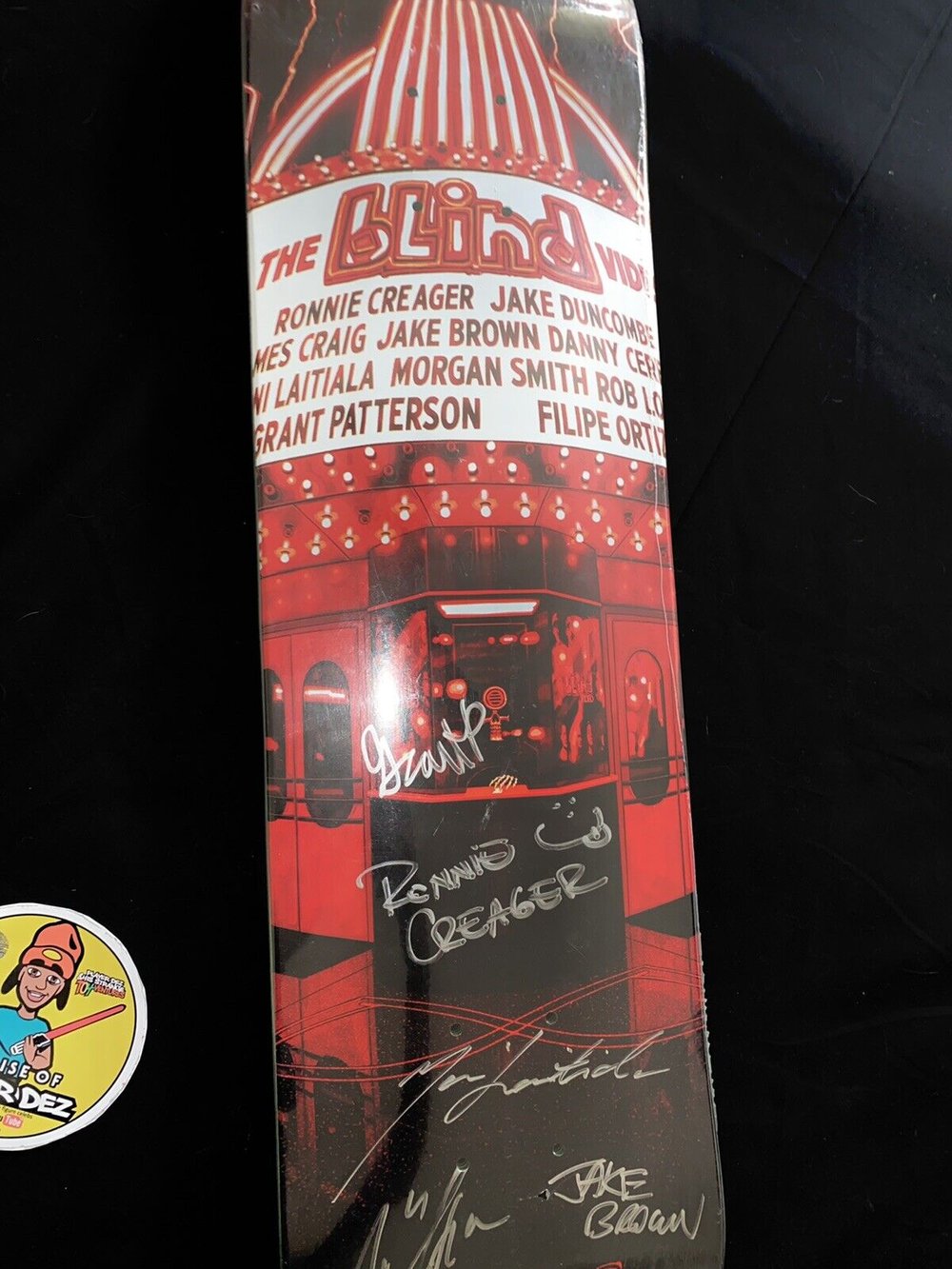 Signed Ronnie Creager Jake Brown Jani Laitala James Craig Grant Patterson Blind Skateboard Deck Autographed