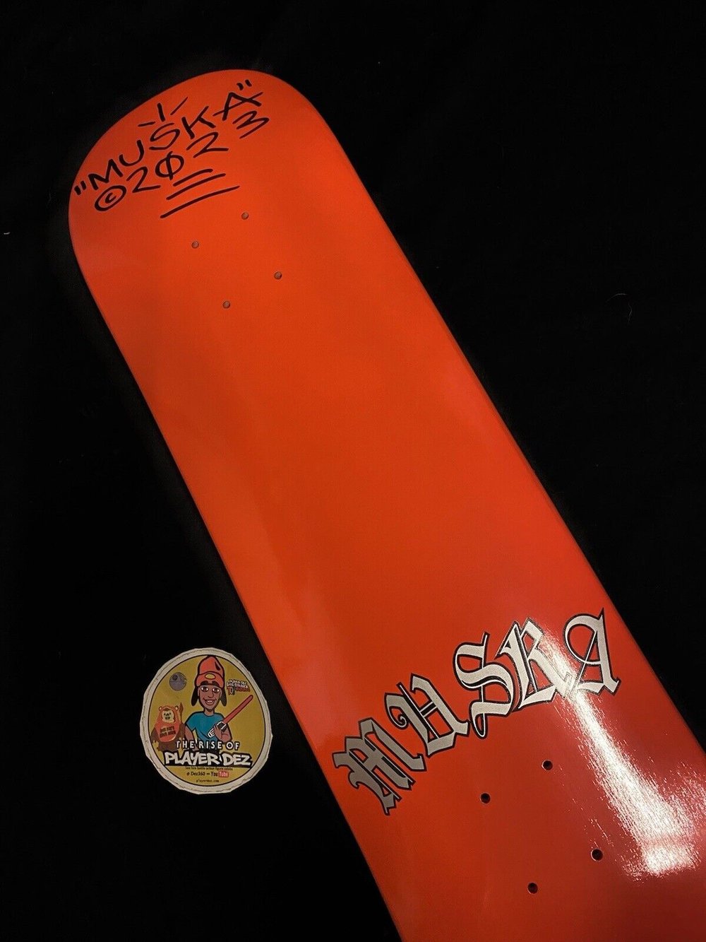 Signed Chad Muska Shorty’s Red Dipped Double Autographed Skateboard Deck