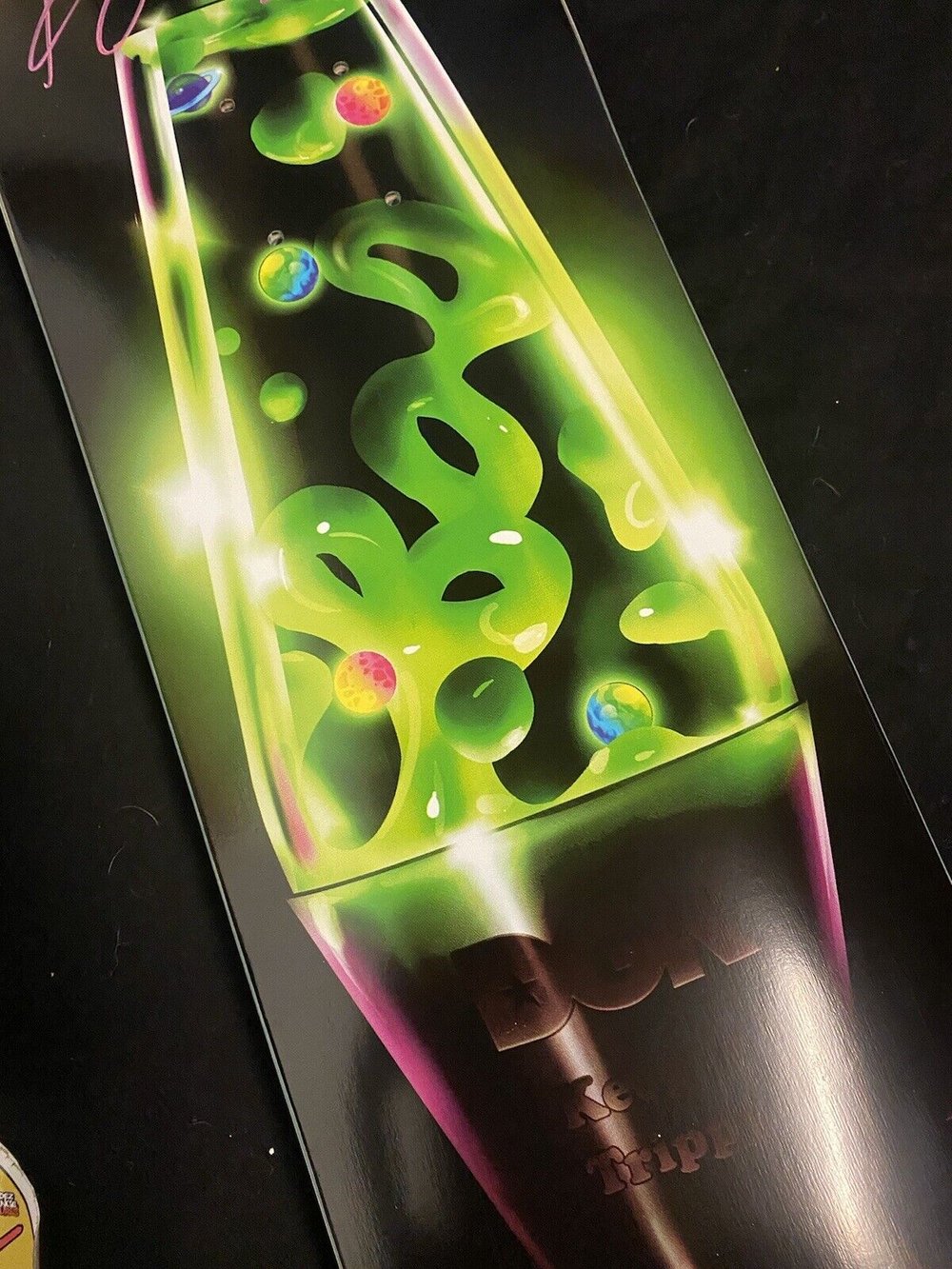 Signed Boo Johnson DGK Autographed Skateboard Deck Trippy Lava Lamp Dirty Ghetto Kids