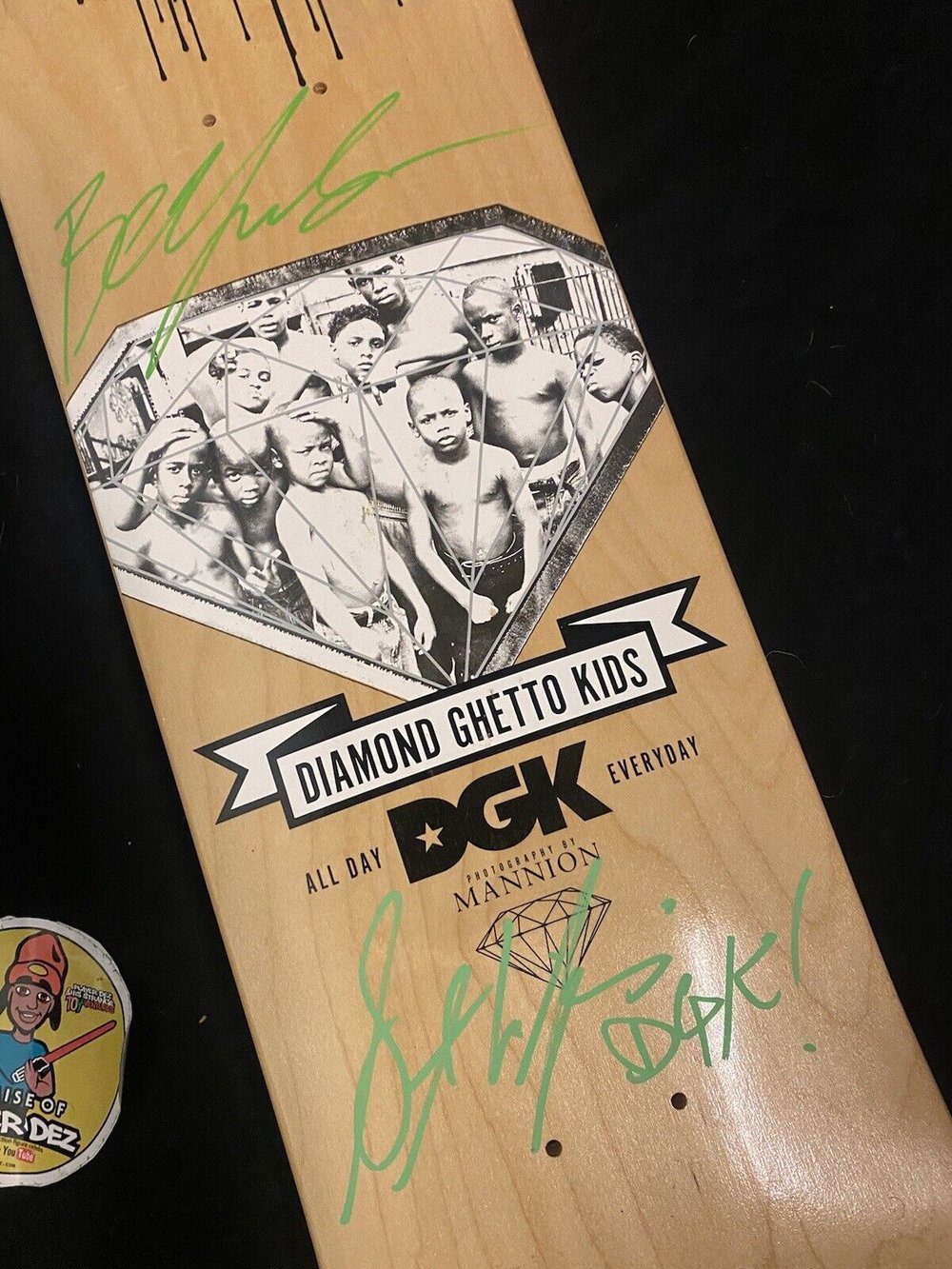 Signed Boo Johnson Stevie Williams DGK Skateboard Deck Diamond Dirty Ghetto Kids Autographed