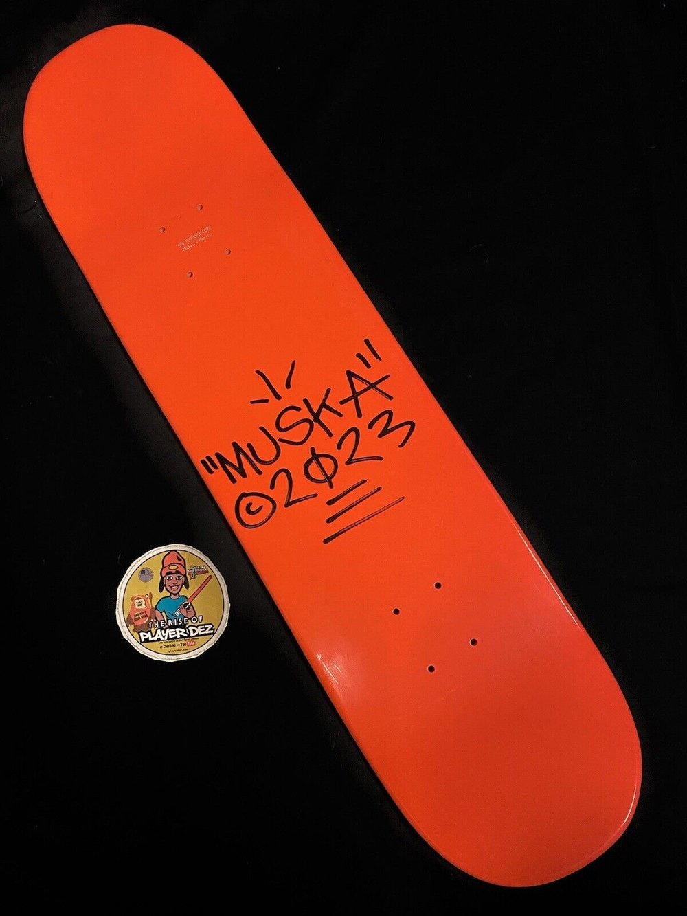 Signed Chad Muska Shorty’s Red Dipped Double Autographed Skateboard Deck