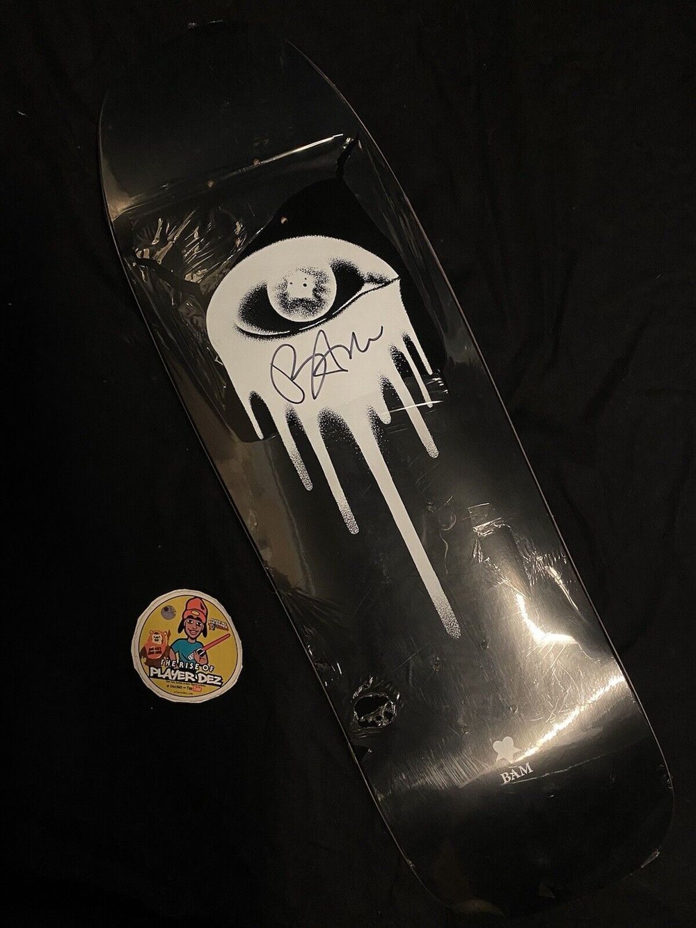 Signed Bam Margera Autographed Skateboard Deck Eye Am Him Limited Edition Pro Model