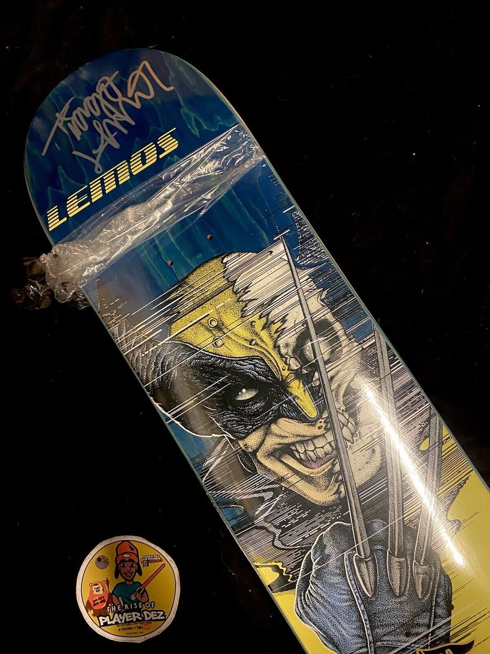 Signed Tiago Lemos Primitive Autographed Skateboard Deck Marvel Wolverine Paul Jackson Art